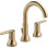 Robinet de salle de bain Trinsic en or brossé à 3 trous, 8 pouces pour lavabo à 2 poignées pour meuble-lavabo, ensemble de drain en métal à poussoir, bronze champagne