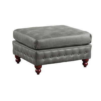 Dinie Faux Leather Ottoman
