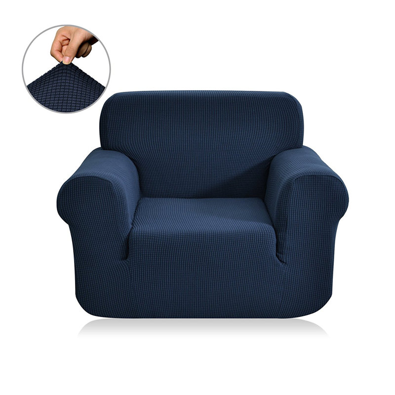 Housse pour fauteuil à coussins carrés, Bleu