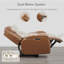 Fauteuil inclinable électrique Zachery en cuir véritable avec port USB-252980485