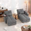 Canapé-lit modulaire 60 po en chenille convertible avec méridienne de rangement double et dossier réglable à 5 positions-132918181