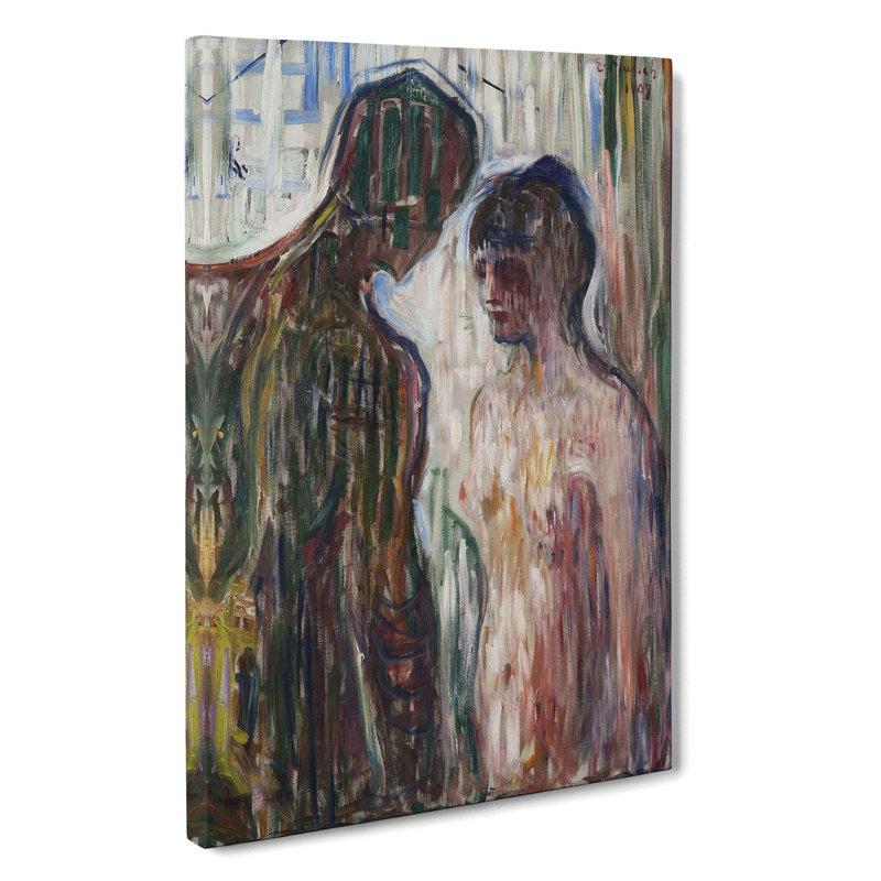 Nude Man And Woman by Edvard Munch - Wrapped Canvas Painting, 50cm H x 35cm W x 3cm D