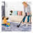 2'6''x10' Blue Runner, Washable Rug, Low-Pile, Non-Slip, Non-Shedding, Foldable, Kid & Pet Friendly - Area Rugs for living room, bedroom, kitchen, dining room rug (Blue, 2'6''x10')