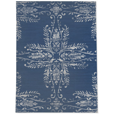 Olavo Floral Machine Woven Polyester Area Rug in Blue -  Darby Home Co, E2FFE4CF8A954DDA8FE185745854D951