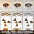 Modern 4-Light Brown Led Pendant Light With 3-Color Dimmable
