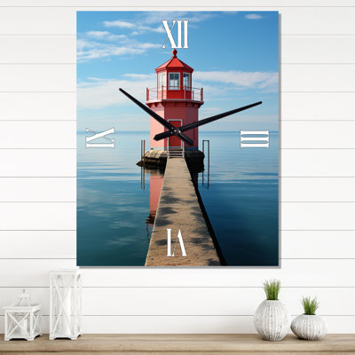 Horloge murale surdimensionnée Light Light Simplicity At Sea I