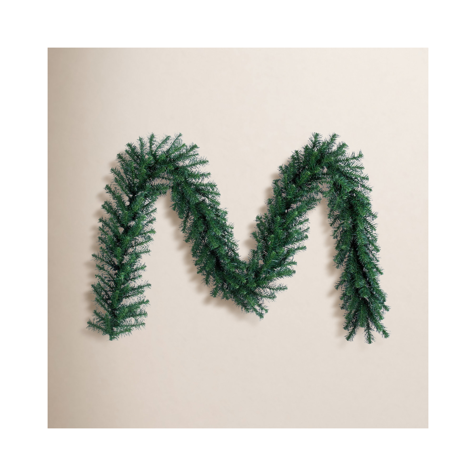 Artificial Douglas Fir Garland Unlit, 9' 12" L