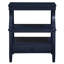 Table de chevet de rangement bleu marine avec pieds fuselés et poignées noires style cannelures de minuit-550268663