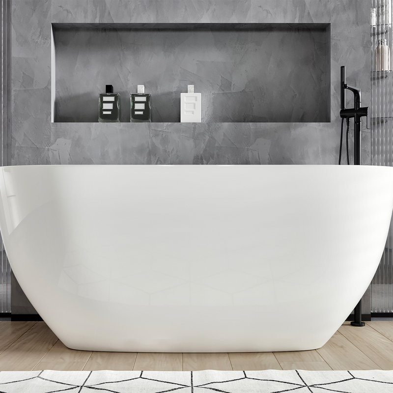 Clair 59'' x 29.5'' Soaking Acrylic Bathtub