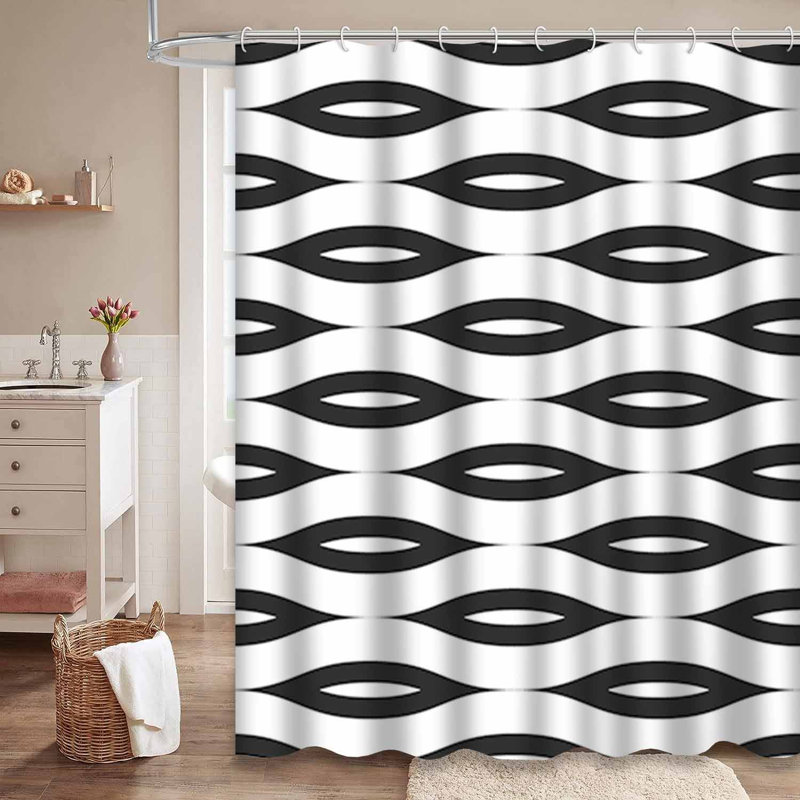 Rideau de douche Wavy Lines, 72" L x 84" W