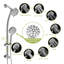 Système de douche complet en chrome