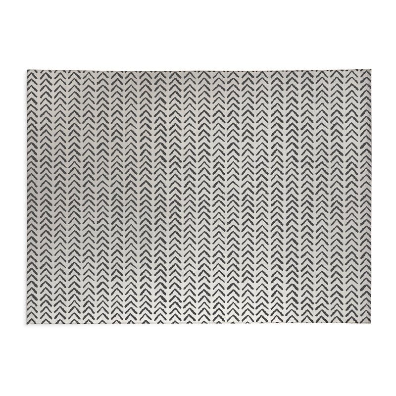 Tribe Way Activity Mat, Ivory/Charcoal, Rectangle 2' x 3'