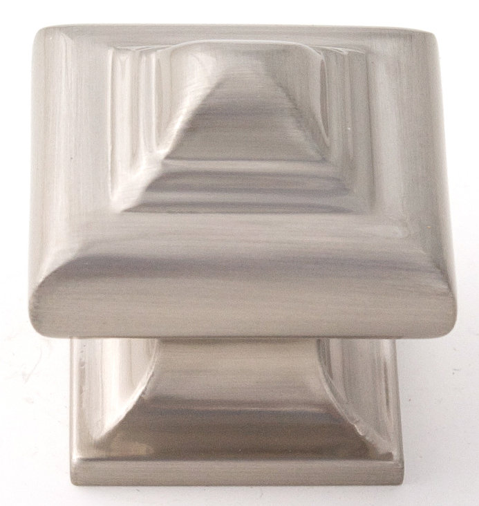Square Knob, Satin Nickel