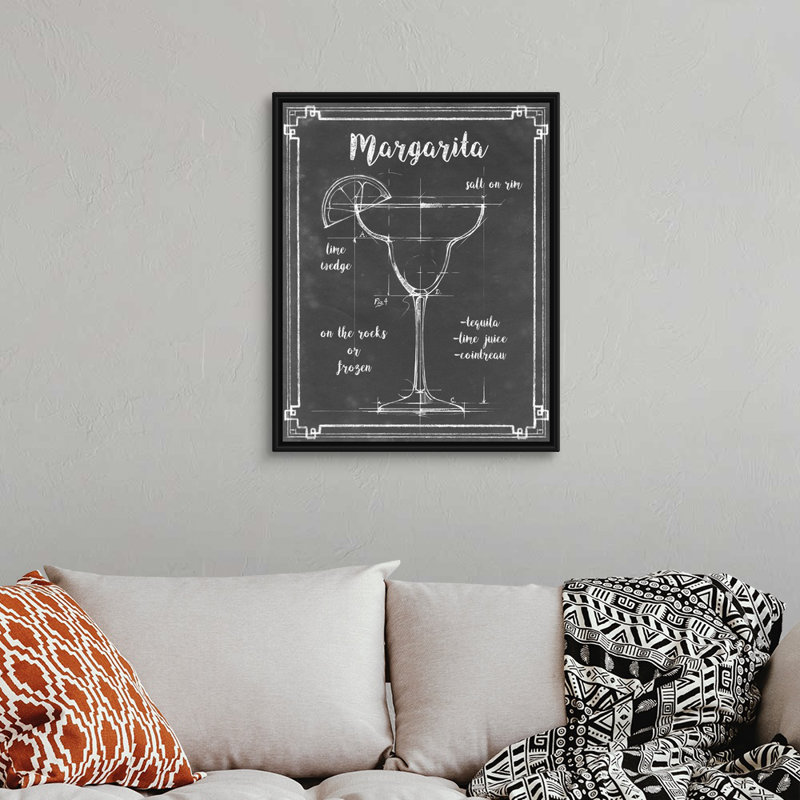 Mixology VI - Impression sur toile, H 31,7 po x l 25,7 po x P 1,75 po, Cadre flottant noir