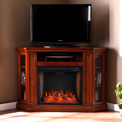Guilhem Unfinished TV Stand for TVs up to 55" with Fireplace Included