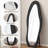 Full Length Mirror,63" X 24" Floor Mirror/ Wall Mirror, Flannel Wrapped Wooden Frame Floor Mirror,Irregular Wavy Mirror Standing/Halling Large Wall Mirror For Bedroom,Living Room, Dressing Room-1233189134