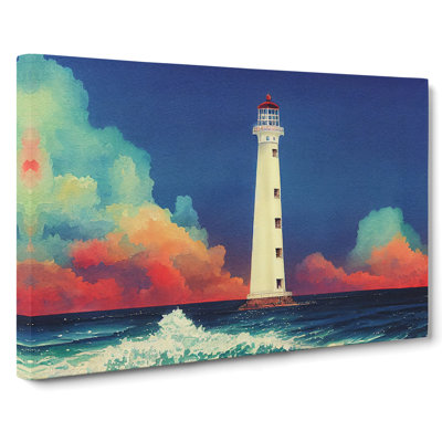 Lighthouse In Watercolour Vol.2 - Wrapped Canvas