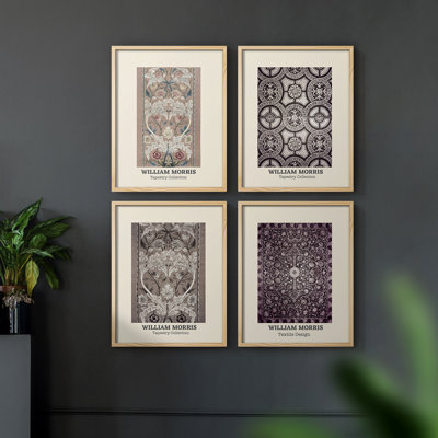 «William Morris X», ensemble de 4 reproductions encadrées