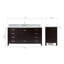 Meuble-lavabo simple 67 po avec dessus Cambridge-90864930-90864931