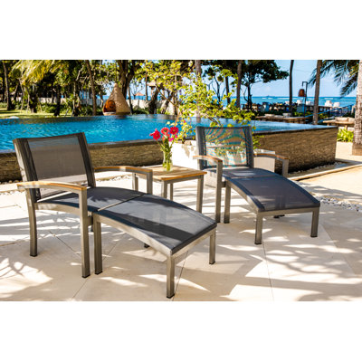 Tribeca Aluminum Sling Ottoman