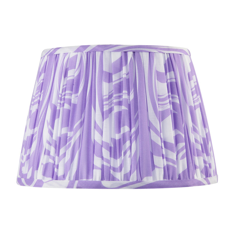 20cm H Cotton Drum Lamp Shade ( Screw On ) in Purple