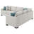 Beland Chenille Upholstered Sleeper Sectional Sofa Greige