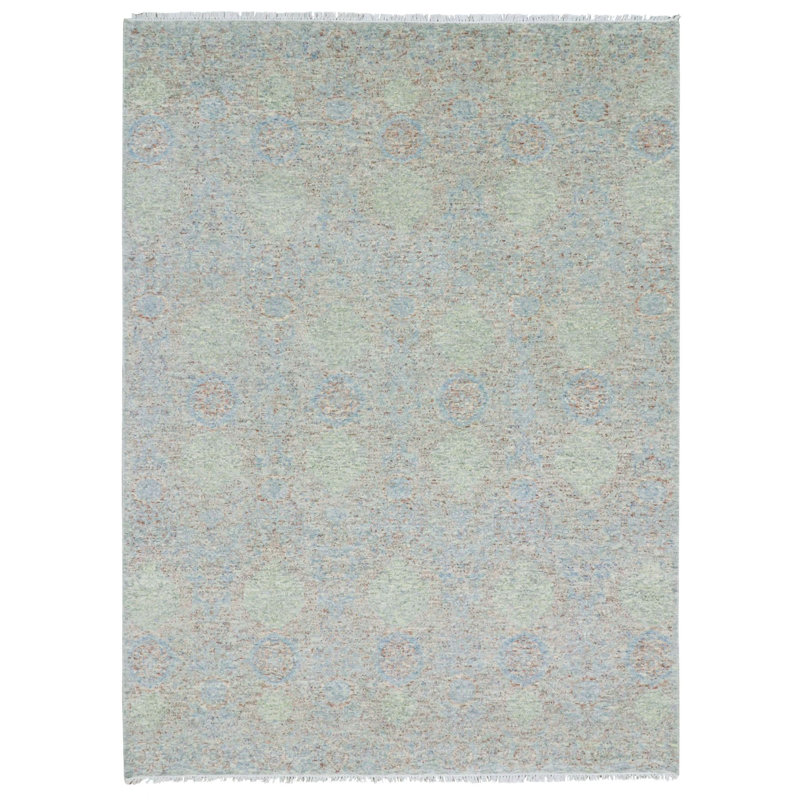 Tapis vert nouvel âge en laine 9 pi x 12 pi Wendall