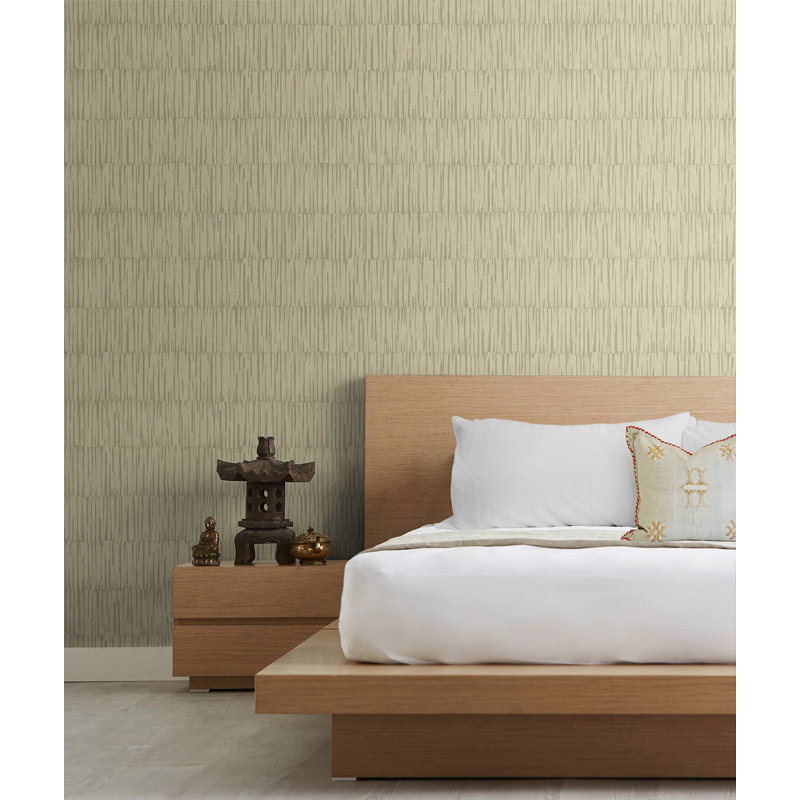 Rouleau de papier peint Cloverdale Zandari Bone L 27 pi x l 27 po, Blé