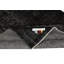 Tapis turc en laine fait à la main 5,7 x 9 pi. Tapis noir rétro surteint pour maison moderne