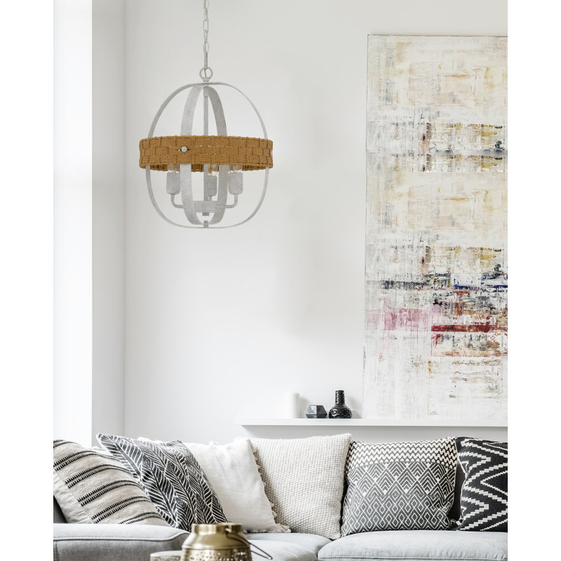 Albach Dimmable Sphere Chandelier, 17.87"H x 14.75"W x 14.75"D