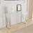 47.2" Glass Top Console Table With Stainless Steel Base-208732773