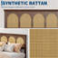 Très grande base de lit en rotin, lit plateforme en bois Boho, lattes silencieuses, aucun sommier tapissier requis