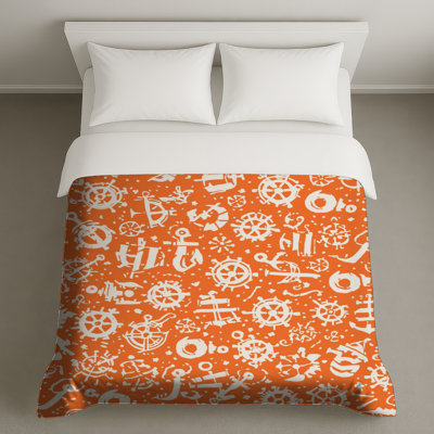 Housses de couette orange nautiques