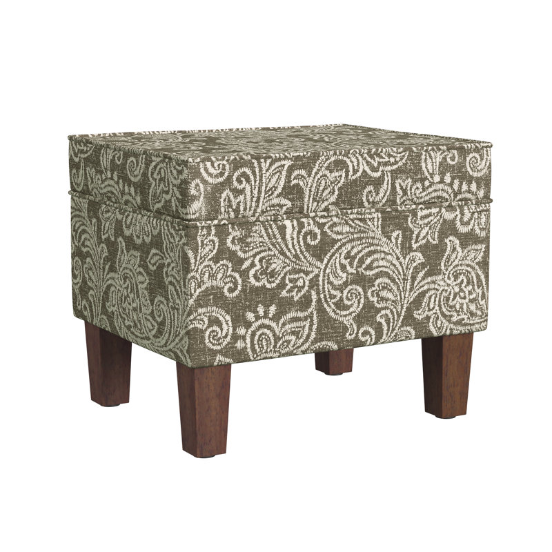 Gorton Medium Storage Ottoman, Brown Jacobean