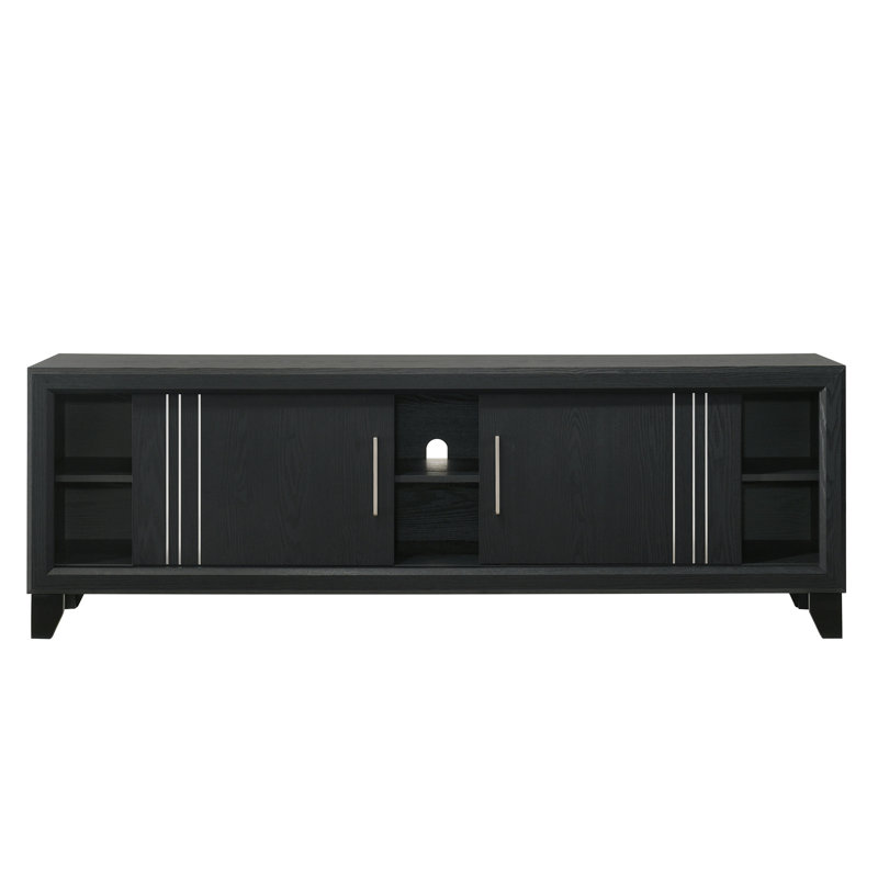 Meuble télé 1 pièce Contemporary, Gris anthracite