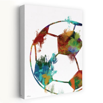 Soccer Splash - Art contemporain abstrait ballon de soccer