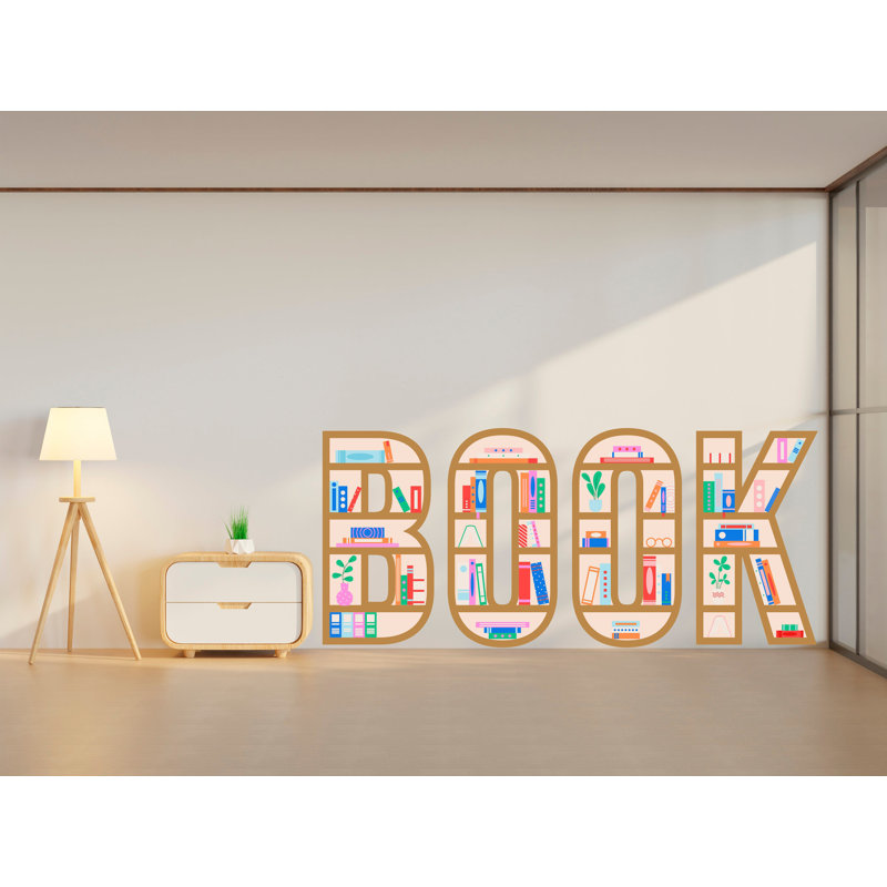 Bibliothèque bibliothèque, art mural, livres, décorations murales, étagères à livres, H 11 po x l 24 po