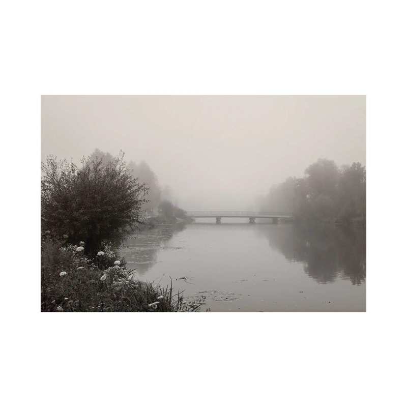 River Amper In Fog by Lena Weisbek - Wrapped Canvas Print, 20.32 cm H x 30.48 cm W