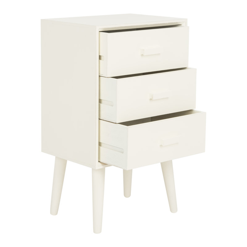 Commode à 3 tiroirs Dannel, Blanc