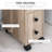 Kleankin Freestanding Compact Design Bathroom Cabinet With 2 Open Cabinets, 1 Door Cabinet, 1 Drawer And 4 Rolling Wheels, Oak Grain Color