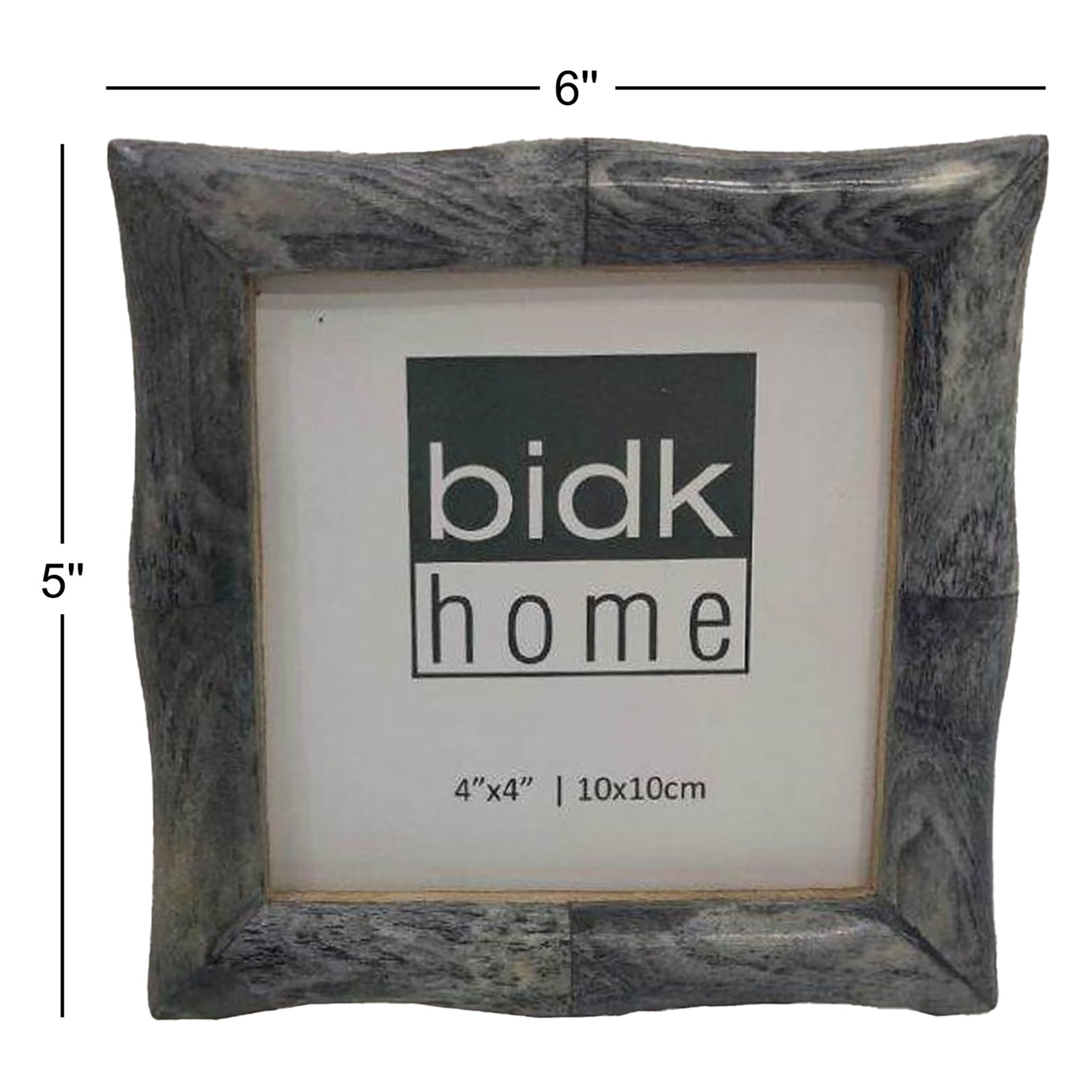 Gray Bone Picture Frame, 4" x 4"