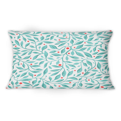 Coussin Little Little Turquoise Leaves On