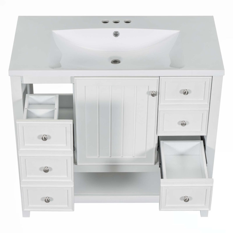 Meuble-lavabo 36 po avec lavabo, Blanc