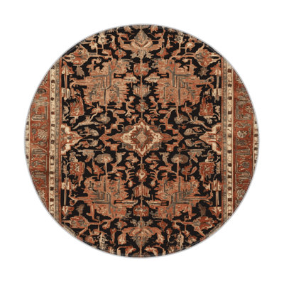 Tapis d'intérieur et d'extérieur brun Persian