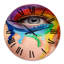 Gros plan sur un œil avec des couleurs de pleurs dans une roue - horloge murale moderne-60282253