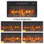Foyer électrique encastré, chauffage ultra-mince avec bûches factices et flamme réaliste, télécommande avec minuterie et protection contre la surchauffe-500989033