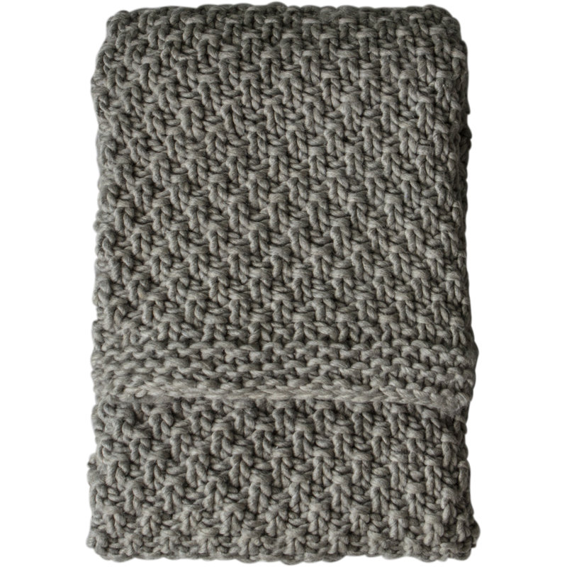 Bedford Plain Throw Blanket, Grey