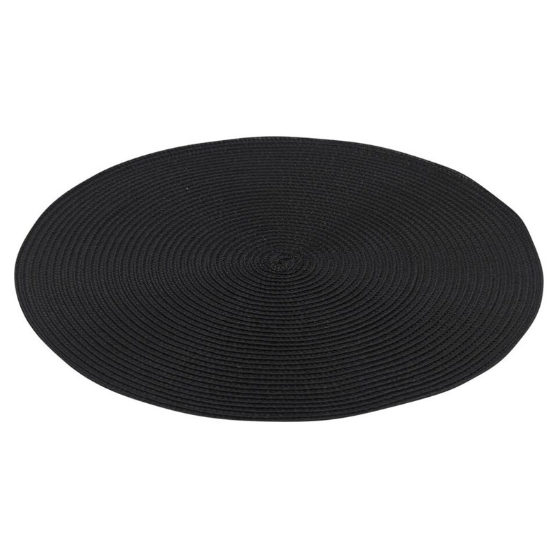 Quantaya Polypropylene Solid Colour Placemant, Black