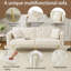 Dimmitt Modern 2-Seater Sofa Bed , 3-Stage Adjustable Backrest & Gold-Plated Metal Feet-2146663399