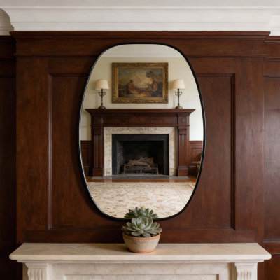 Miroir de salle de bain ovale